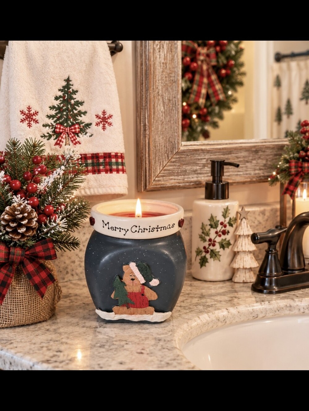 🐻🕯MERRY CHRISTMAS JAR CANDLE🕯🐻